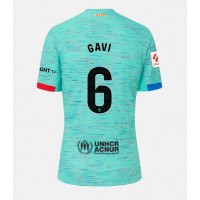 Barcelona Paez Gavi #6 Tretí futbalový dres 2023-24 Krátky Rukáv